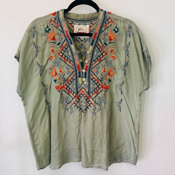 Biya Johnny Was Mint Green Blouse XS - Picture 1 of 12